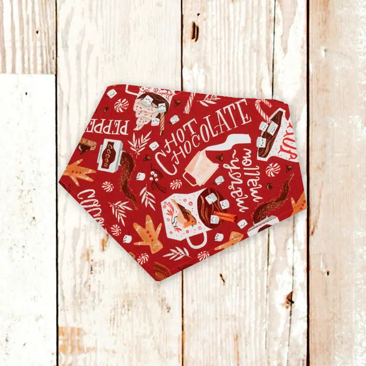 Christmas Hot Chocolate Dog Bandana