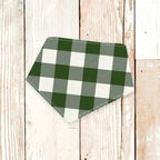Personalized Green Buffalo Check Dog Bandana