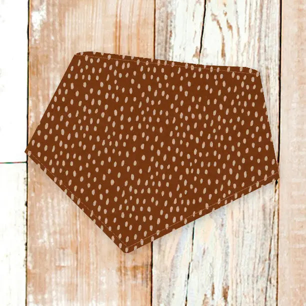 Personalized Rust Dots Boho Dog Bandana