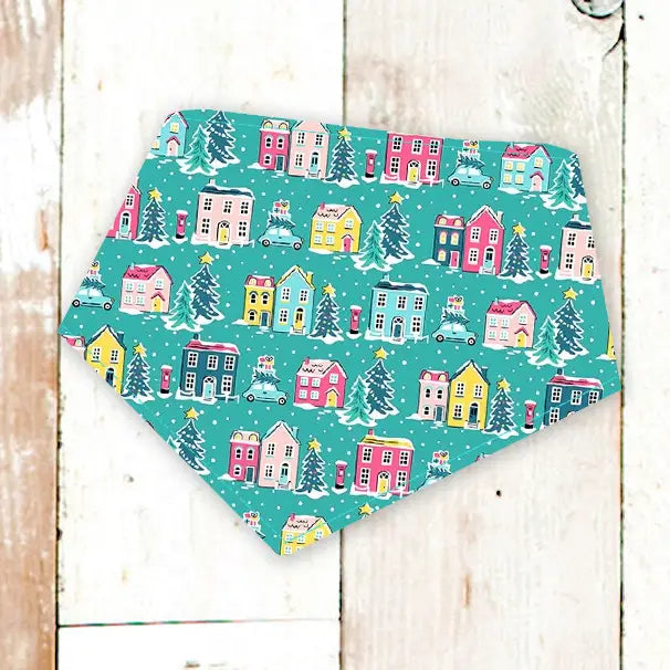Snowy Town Dog Bandana