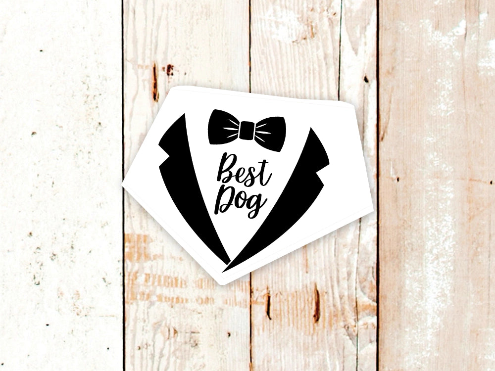 "Best Dog" Wedding Dog Bandana