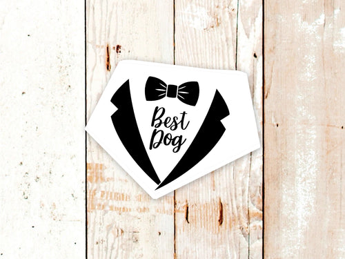 "Best Dog" Wedding Dog Bandana