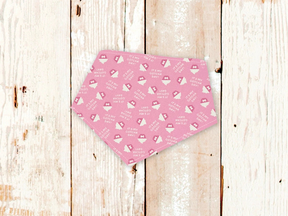 Personalized Gotcha Day Cupcakes Pink Dog Bandana