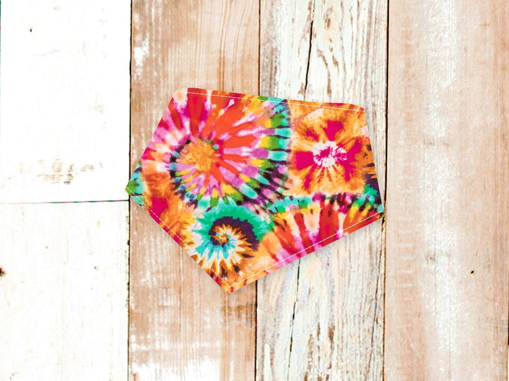 Personalized Rainbow Tie Dye Dog Bandana