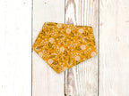 Personalized Mustard Yellow Fall Floral Dog Bandana